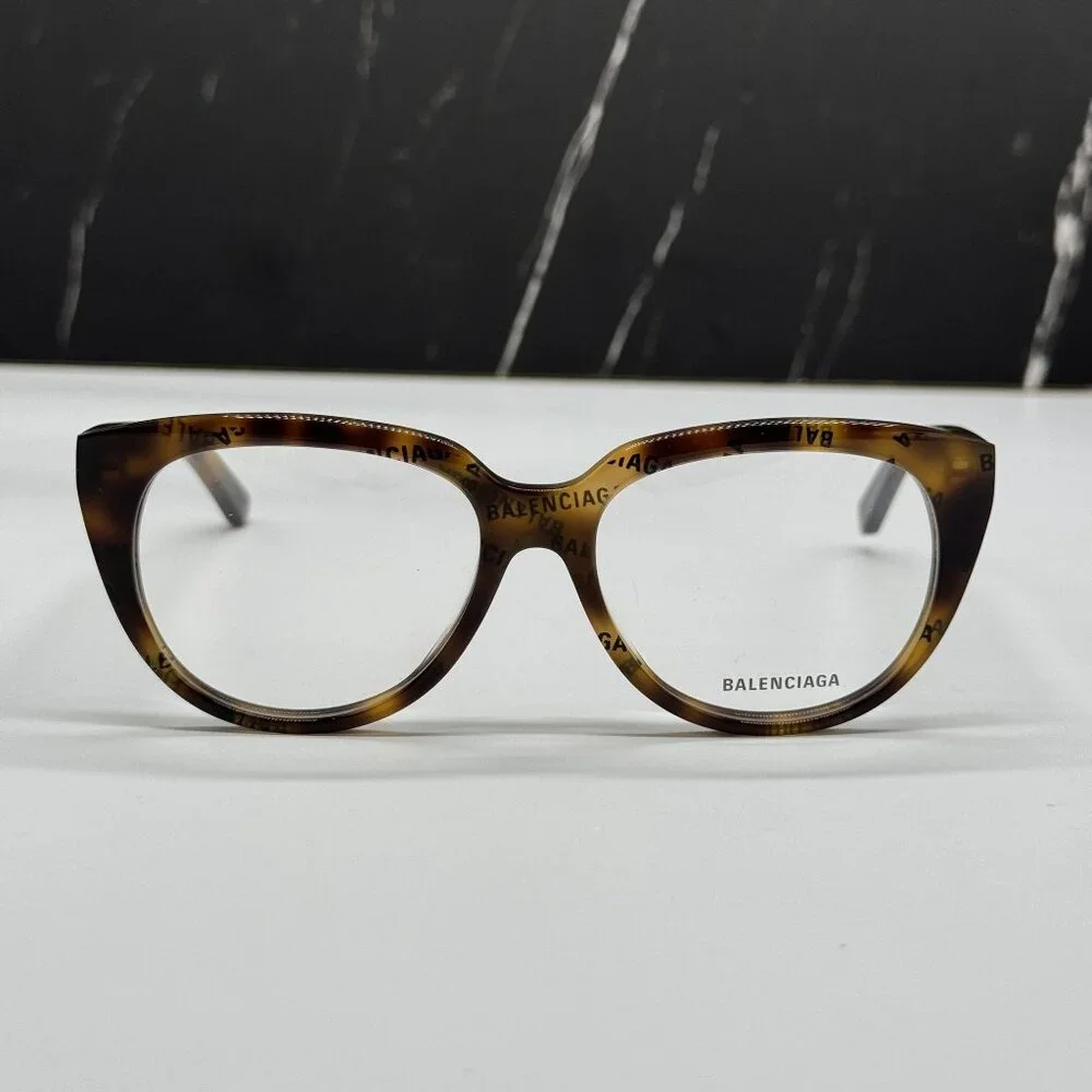 NEW BALENCIAGA BB0131O 008 CAT EYE HAVANA WOMEN EYEGLASSES BALENCIAGA